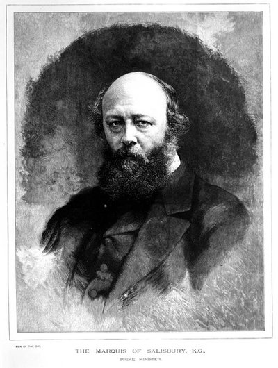 Retrato de Robert Arthur Talbot Gascoyne Cecil, el Marqués de Salisbury y Primer Ministro, de una serie que representa 