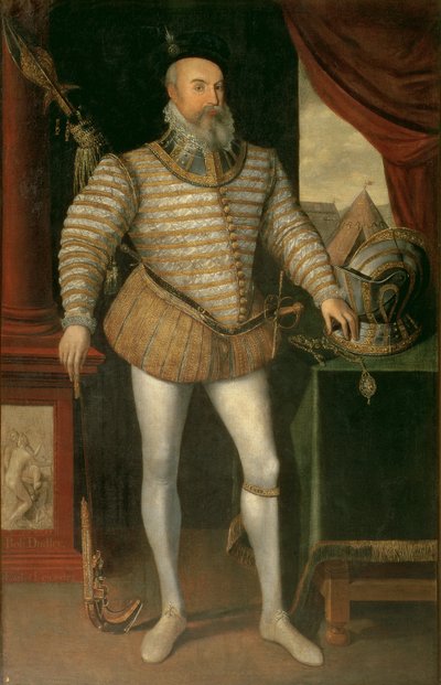 Retrato de Robert Dudley, Conde de Leicester (c.1532-88) de English School