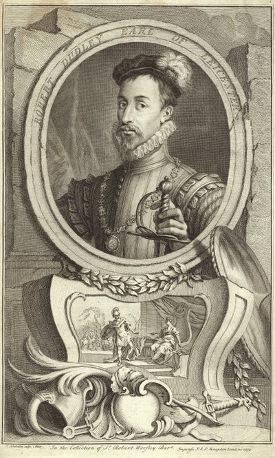 Retrato de Robert Dudley, Conde de Leicester de English School