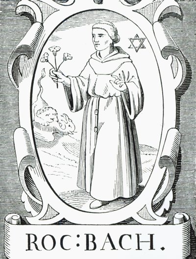 Retrato de Roger Bacon (c.1220-92), ilustración de Ciencia y Literatura en la Edad Media y el Renacimiento, escrito y grabado por Paul Lacroix, 1878 de English School