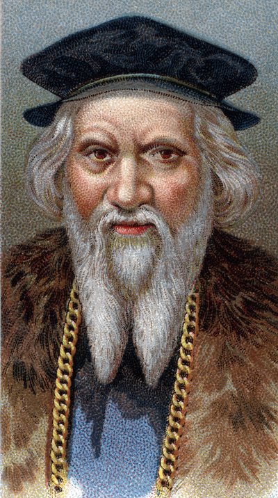 Retrato de Sebastiano Caboto (Sebastián Cabot) (1477-1557) - De la serie "Líderes de Hombres" de English School