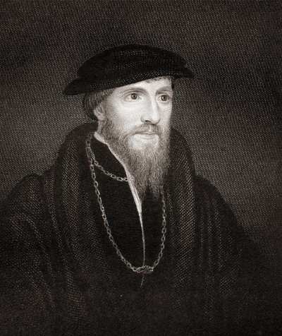 Retrato de Sir Anthony Denny (1501-49) de Lodges British Portraits, 1823 de English School