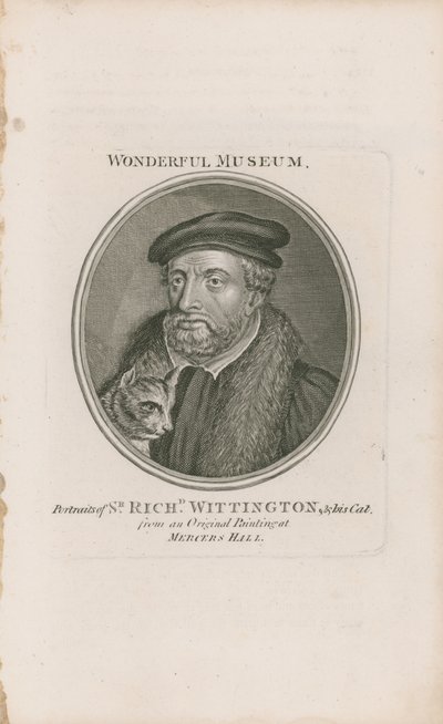 Retrato de Sir Richard Whittington y su gato de English School