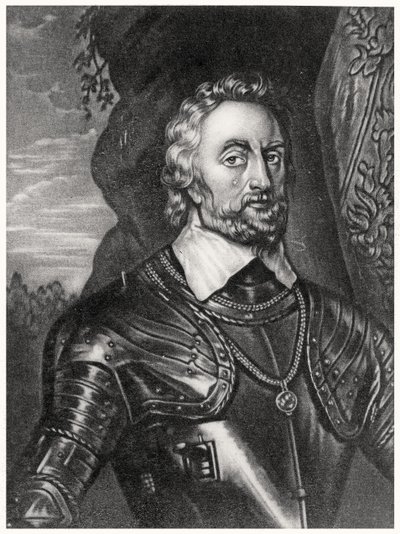 Retrato de Thomas Howard, Conde de Arundel (1585-1646) grabado por Richard Earlom (1743-1822) y Charles Turner (c.1773-1857) de Personajes Ilustres en la Historia Británica (mezzotinta) de English School
