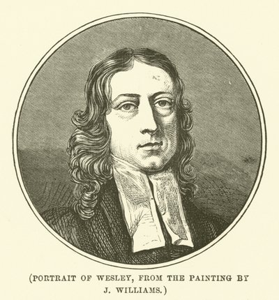 Retrato de Wesley, del cuadro de J Williams (grabado) de English School