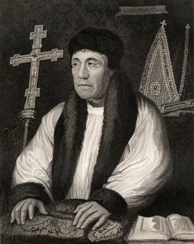 Retrato de William Warham (1450-1532), de Lodges British Portraits, 1823 de English School
