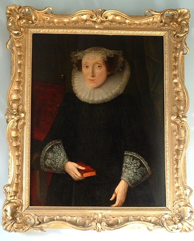 Retrato de una dama (óleo sobre lienzo) de English School