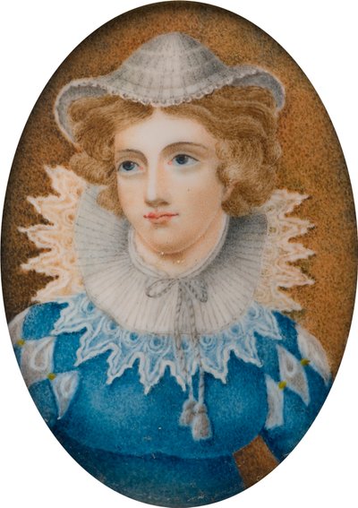 Retrato de una dama que se dice que es María, reina de Escocia, c.1800-99 (óleo sobre lienzo) de English School