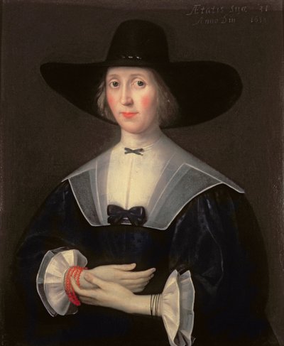 Retrato de una dama de negro, 1638 de English School
