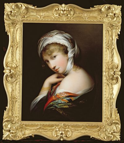 Retrato de una dama con vestido oriental, c.1890 de English School