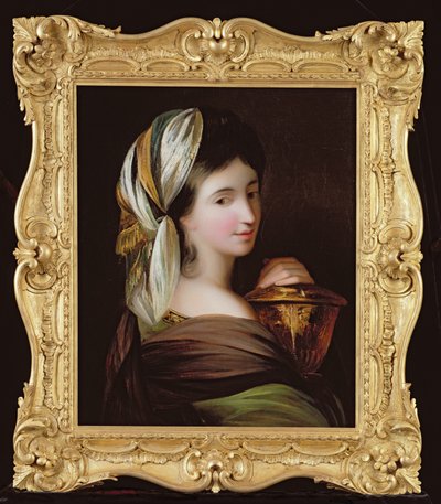 Retrato de una dama con vestido oriental, c.1890 de English School