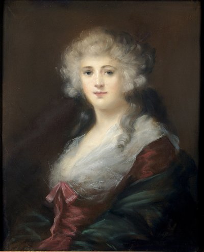 Retrato de una dama, se cree que es Georgiana Spencer (1757-1806) Duquesa de Devonshire de English School