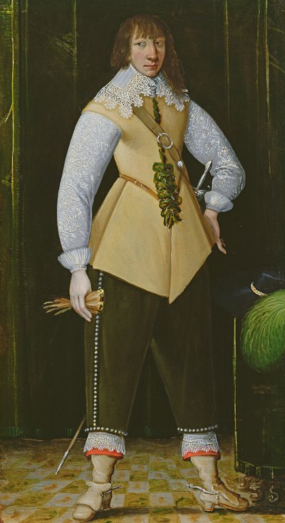 Retrato de un oficial de caballería realista, c.1640 de English School