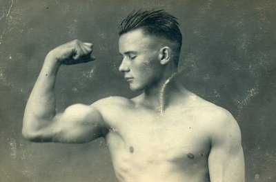 Retrato de un culturista, circa 1898 de English School