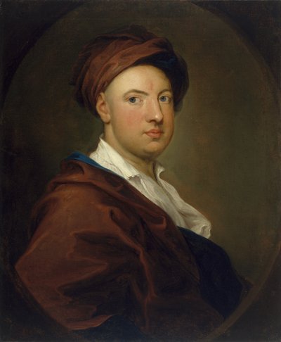 Retrato de un hombre, posiblemente James Thomson, después de William Hogarth de English School