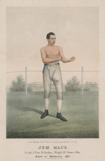 Retrato del boxeador Jem Mace de English School