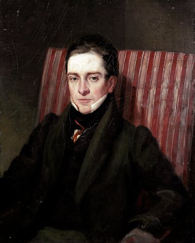 Retrato del poeta inglés Thomas Hood. Pintura de la escuela inglesa del siglo XIX. Londres, galería nacional de retratos de English School