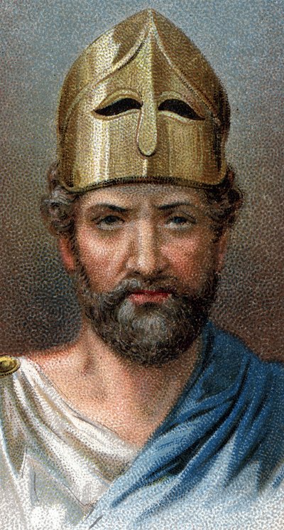 Retrato del general y político griego Pericles (494-429 a.C.) - De la serie "Líderes de Hombres" de English School