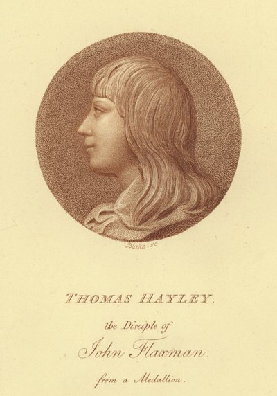 Retrato del escultor Thomas Hayley, discípulo de John Flaxman de English School