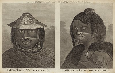 Retratos de un hombre y una mujer de Prince Williams Sound de English School