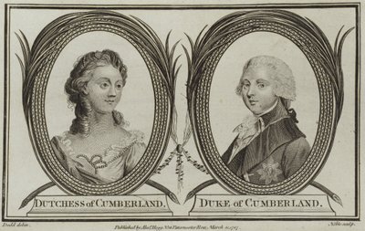 Retratos de la Duquesa y el Duque de Cumberland de English School