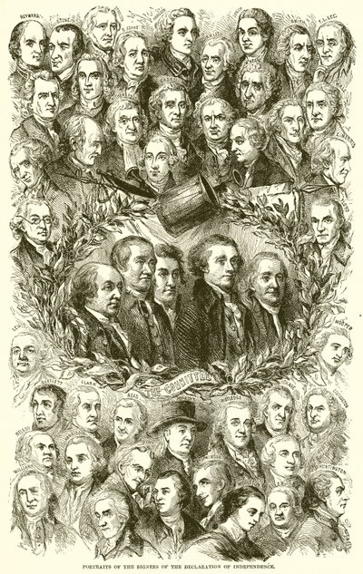 Retratos de los Firmantes de la Declaración de Independencia de English School