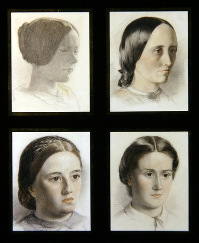 Retratos de jóvenes damas, c.1830 de English School