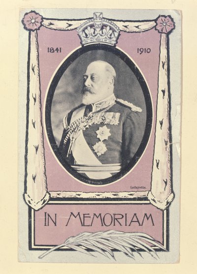 Postal conmemorativa de la muerte de Eduardo VII, c.1910 de English School