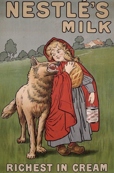 Póster publicitario de leche Nestlé, 1900 de English School