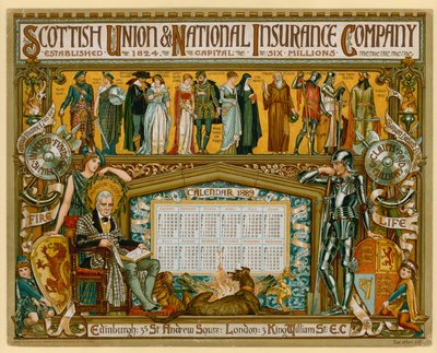 Cartel para Scottish Union & National Insurance Company de English School