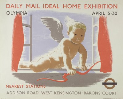 Cartel para la Exposición Ideal Home del Daily Mail en Kensington Olympia, Londres, 1938 de English School