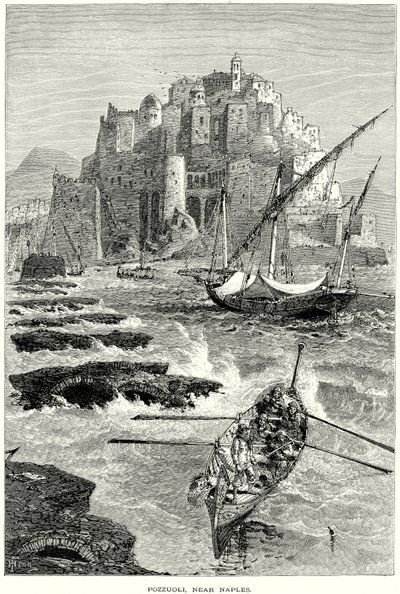 Pozzuoli, cerca de Nápoles (grabado) de English School