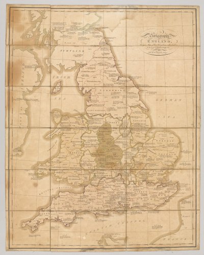 Praehagraphy de Inglaterra, siendo un mapa de ese Reino que ilustra las principales batallas libradas en él, 1807 de English School