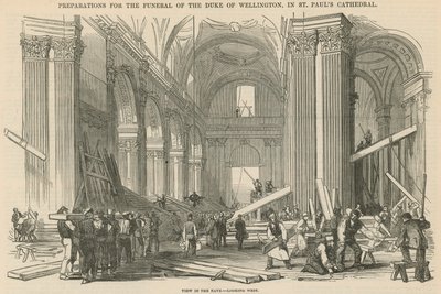 Preparativos para el funeral del Duque de Wellington de English School