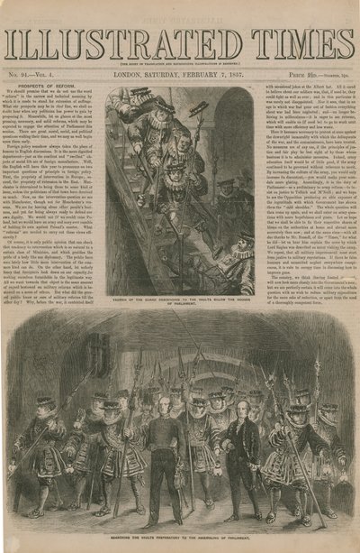 Preparativos para la apertura del Parlamento de English School