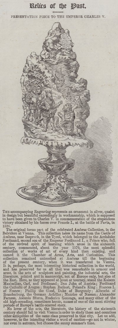 Pieza de Presentación al Emperador Carlos V (grabado) de English School