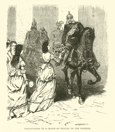 Presentación de una corona de victoria al Emperador, marzo 1871 de English School