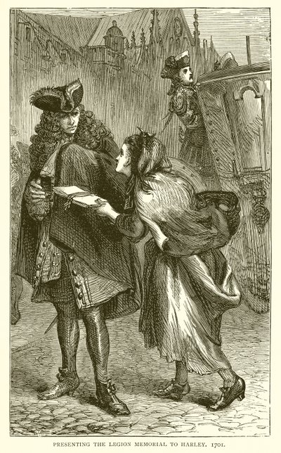 Presentación del Memorial de la Legión a Harley, 1701 de English School