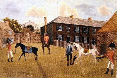 Caballos y soldados ingleses primitivos de English School