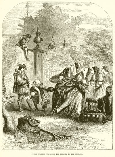 El príncipe Carlos sorprendiendo a la infanta en el huerto de English School