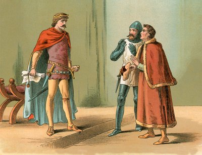 El Príncipe Eduardo, el Príncipe Negro, y los mensajeros del Rey Carlos de English School