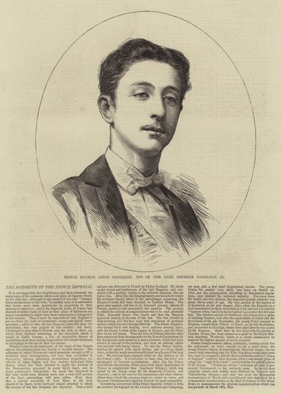 Príncipe Eugenio Luis Napoleón, hijo del difunto emperador Napoleón III de English School
