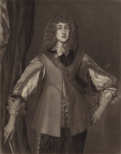 Príncipe Ruperto, hijo del Elector Federico V, Conde Palatino del Rin, y de Isabel, hija de Jaime I (litografía) de English School