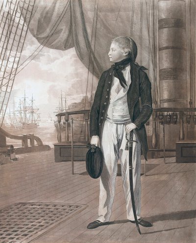 Príncipe Guillermo Enrique como guardiamarina Más tarde Rey Guillermo IV de English School