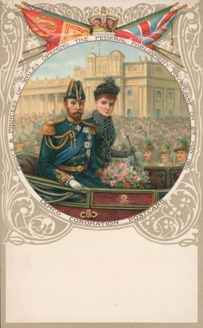 Príncipe y Princesa de Gales, inauguración del Parlamento Federal, Melbourne, 9 de mayo de 1901 de English School