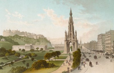 Calle Princes, Edimburgo. Mirando al oeste de English School