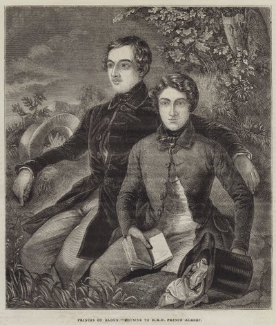 Príncipes de Baden, Primos de SAR el Príncipe Alberto (grabado) de English School