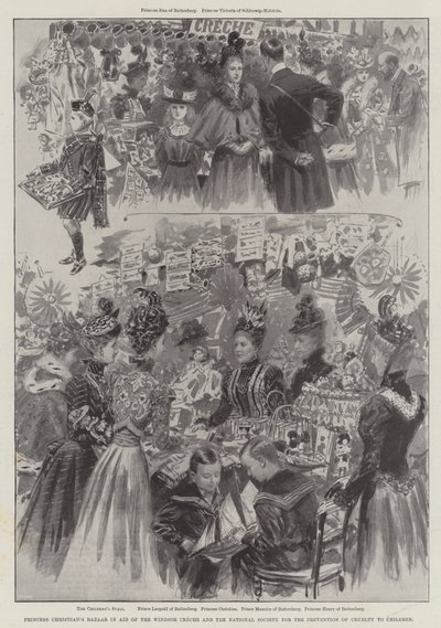 Bazar de la Princesa Christian en ayuda de la Guardería de Windsor y la Sociedad Nacional para la Prevención de la Crueldad hacia los Niños de English School