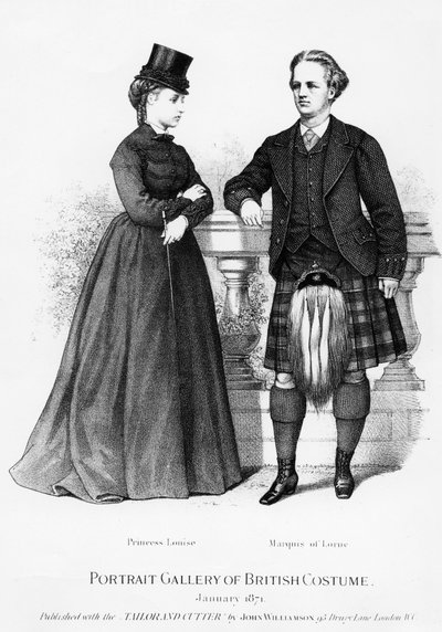 Princesa Luisa y el Marqués de Lorne, 1871 de English School