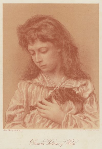 Princesa Victoria de Gales (cromolitografía) de English School